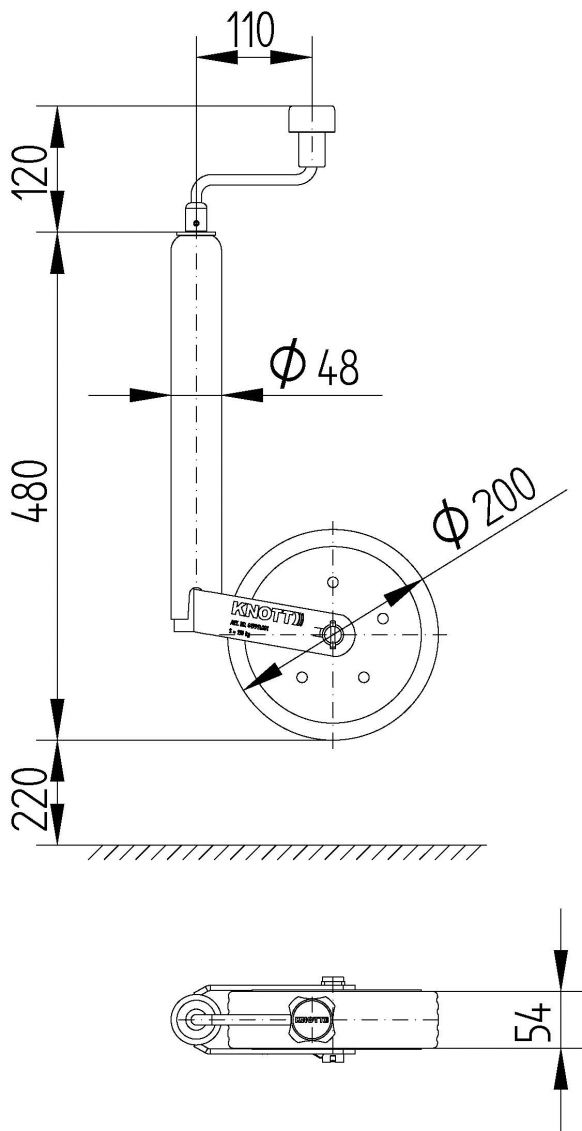 Stödhjul TK48 - 419913.001 - Stödhjul