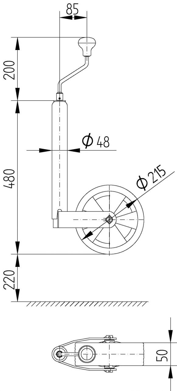 Stödhjul TK48 - 400271.001 - Stödhjul