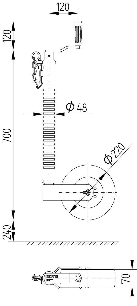 Stödhjul TK48 - 6D5949.002 - Stödhjul