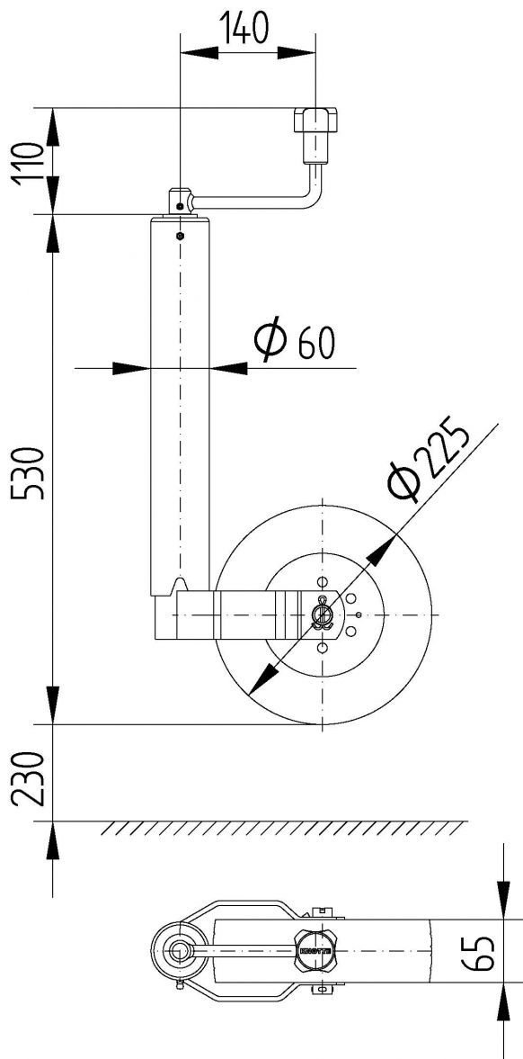 Stödhjul TK60 - 400284.001 - Stödhjul