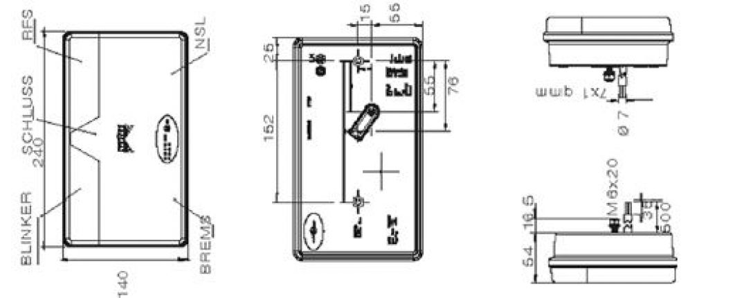 Multi LED 2 / Version High 12V/24V - 419203.001 - Bakljus