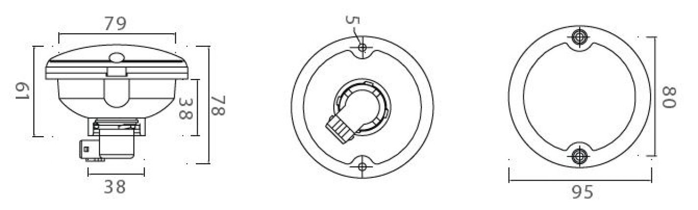 Roundpoint / klar glasskiva - 406744.001 - kombinerade baklyktor