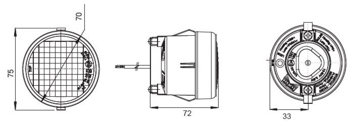 Roundpoint 2 LED 12V/24V - 417278.001 - bakljuskombination