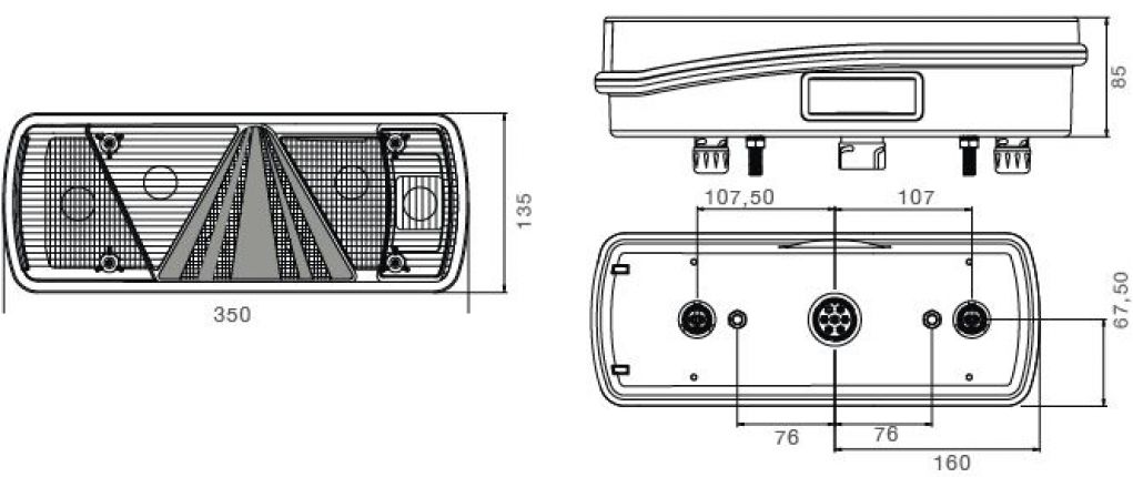 Ecopoint 2 med triangel - 416480.001 - bakljuskombination