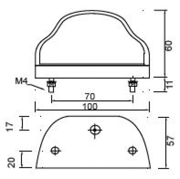 Regpoint LED 12V/24V - 406649.001 - Belysning av registreringsskylt