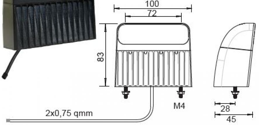 Regpoint 2 LED 12V/24V - 415798.001 - Belysning för registreringsskyltar