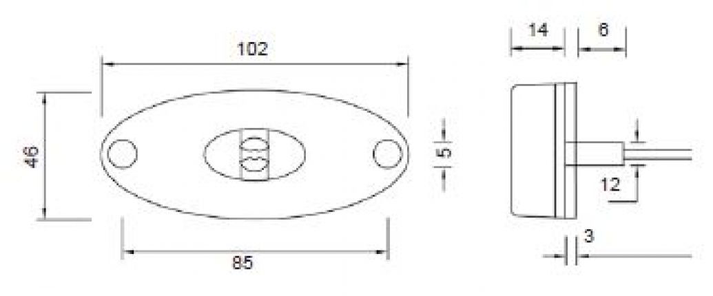 Flatpoint 2 LED - 405654.001 - sidomarkeringsljus