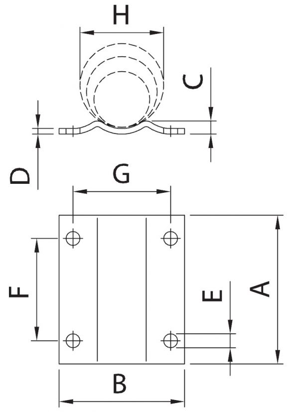 Monteringsplatta typ F1 - 403526.001 - Stödhjulshållare