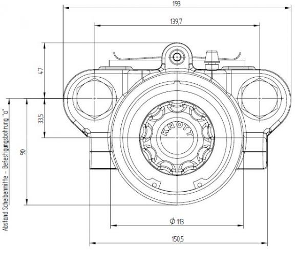 Hydraulisk fjäderbelastad bromsklämma - 103201 - Industriella bromsar