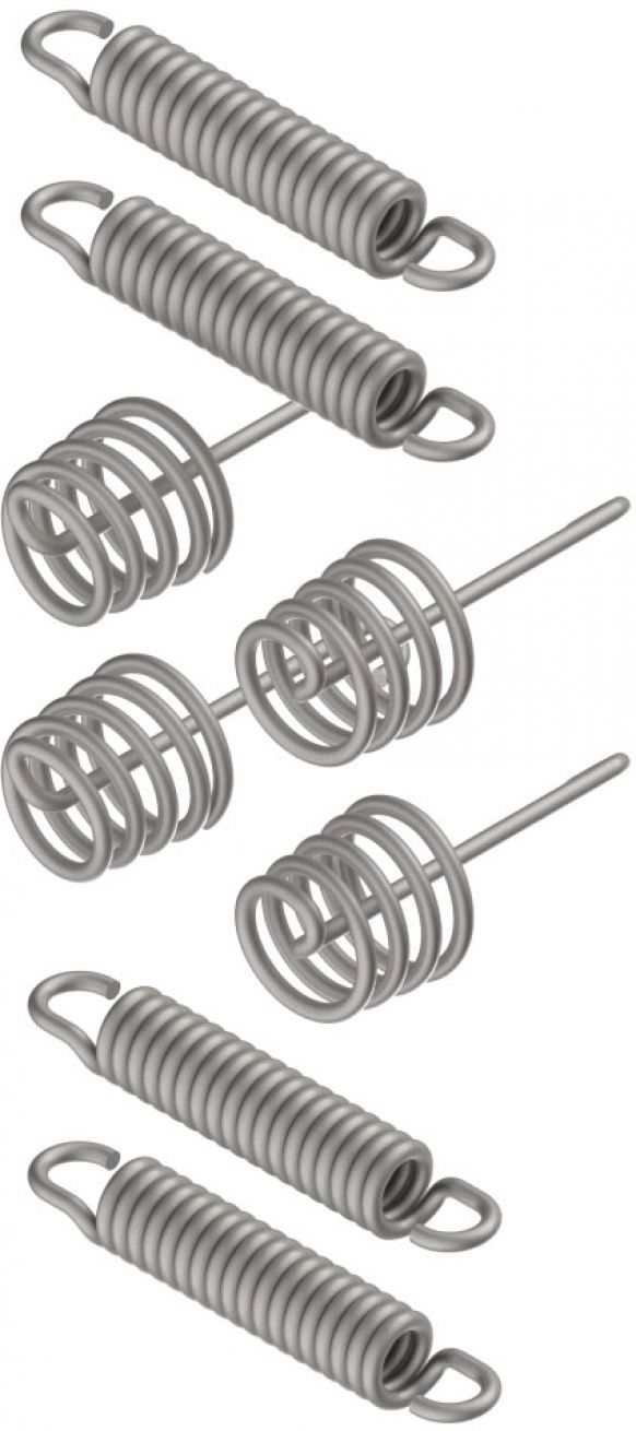 Fjäderuppsättning - 405977.001 - Bromsbackuppsättning