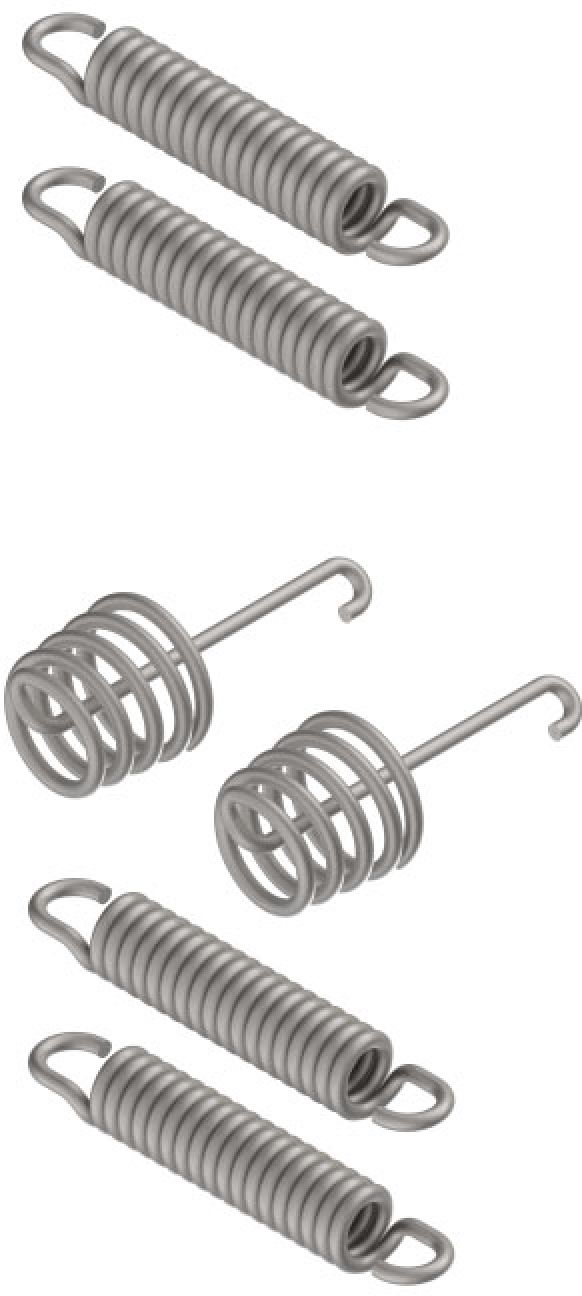 Fjäderuppsättning - 400723.001 - Bromsbackuppsättning