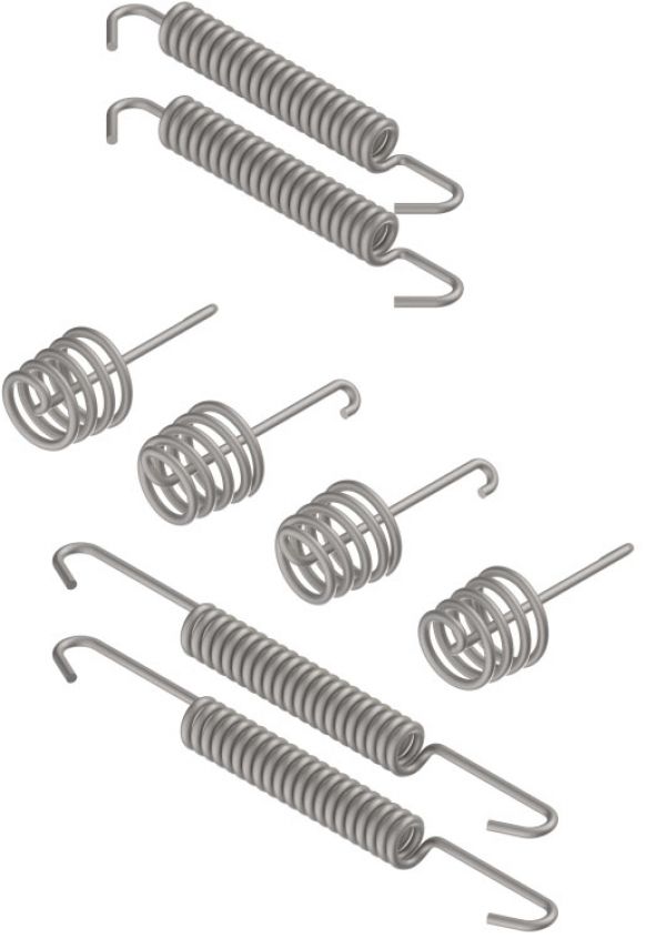 Fjäderuppsättning - 405979.001 - Bromsbackuppsättning