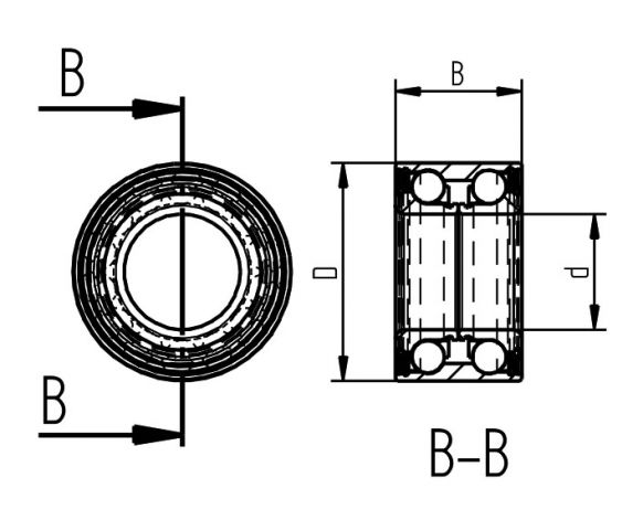 Vinkelkontaktkullager Ø64mm - 45887.10 - Bearing