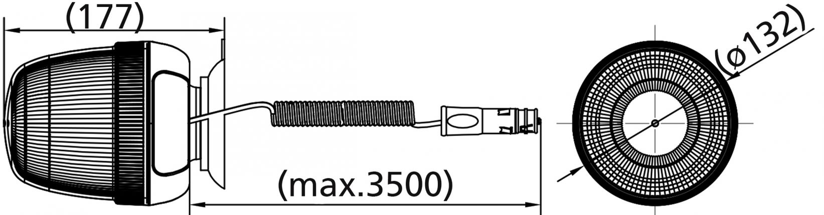 Roterande ledfyr LED hög - 421453.001 - Roterande ledfyrar