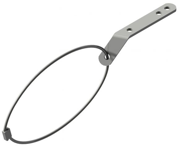 Arresteringskabel med schackel - 407822.001 - Flänsad kula