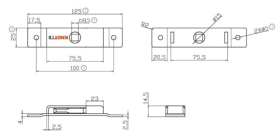 Lås i rostfritt stål - 408058.001 - Lås / tillbehör