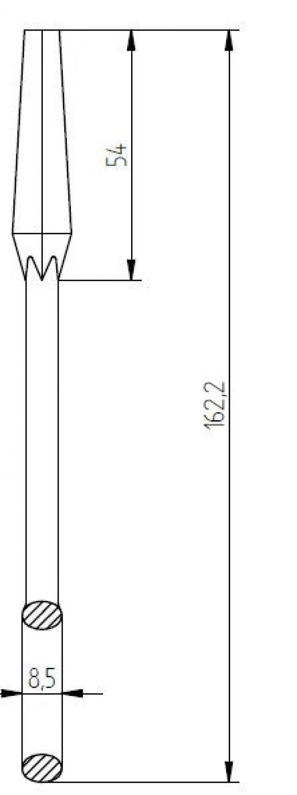 Dornnyckel galv. - 408059.001 - Lås / tillbehör