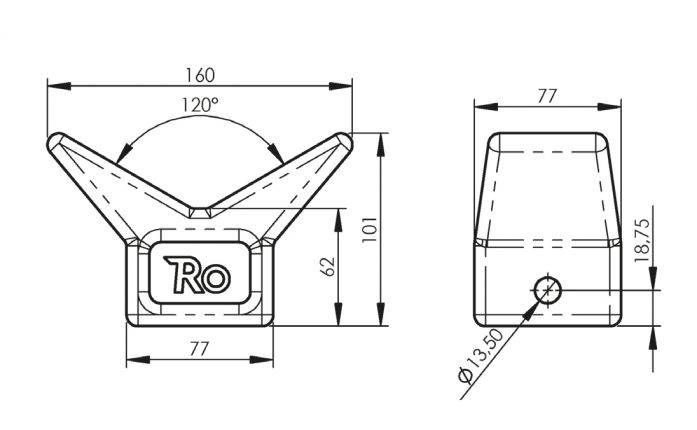Bogstöd - 402809.009 - Båttrailer
