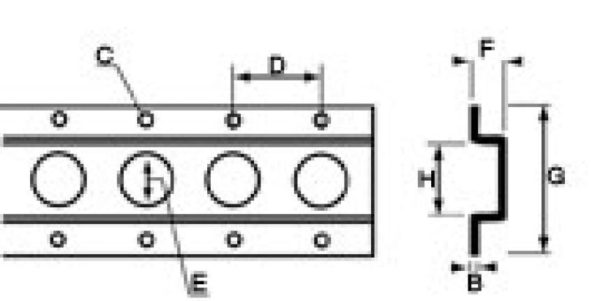 Ankarkanal med runda hål - 416939.001 - Ankar för fastsättning