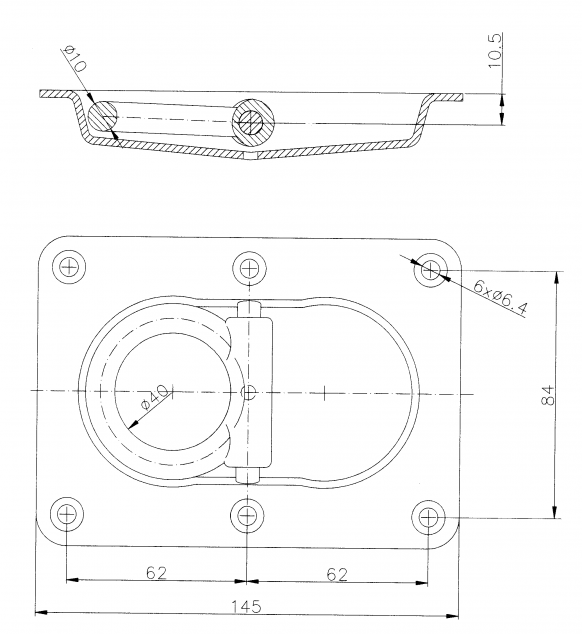 Surrningsaxel utan fjäder - 404277.001 - Fästankare