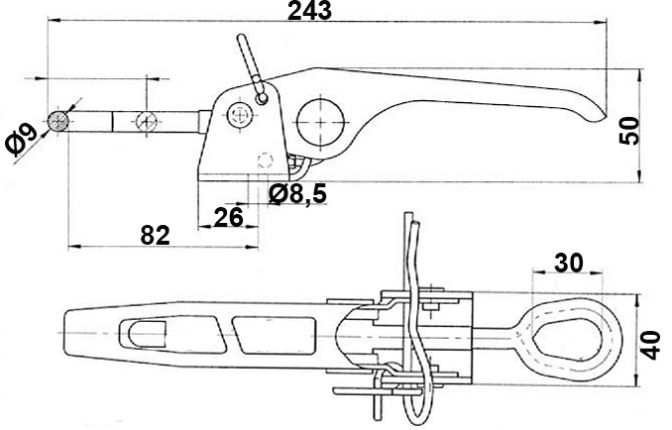 Excentriskt lås - 406186.001 - Lås