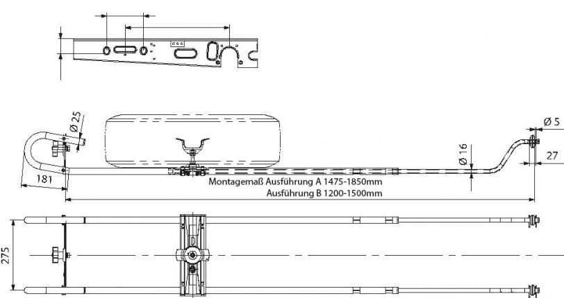 Reservhjulshållare för husvagn