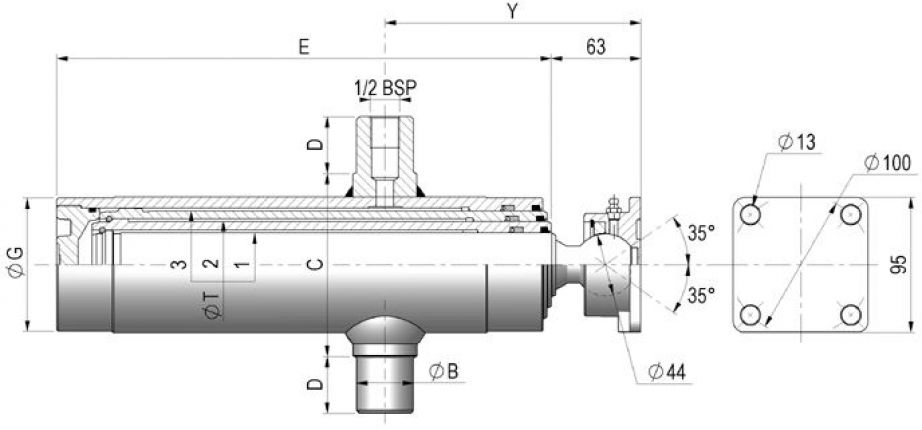Hydrauliska teleskopcylindrar - 415868.001 - Hydrauliska teleskopcylindrar