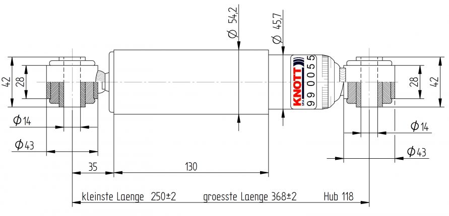Chassidämpare "Heavy duty" - 990055 - Chassidämpare