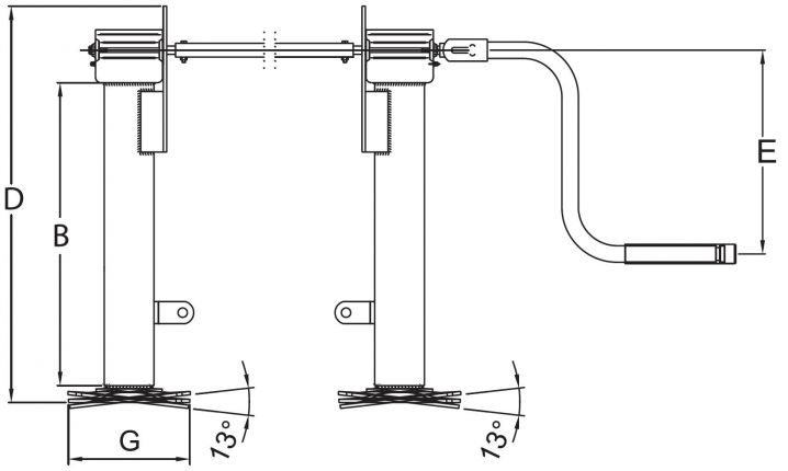 Stödanordning DG2800 - 403527.001 - Stödfötter