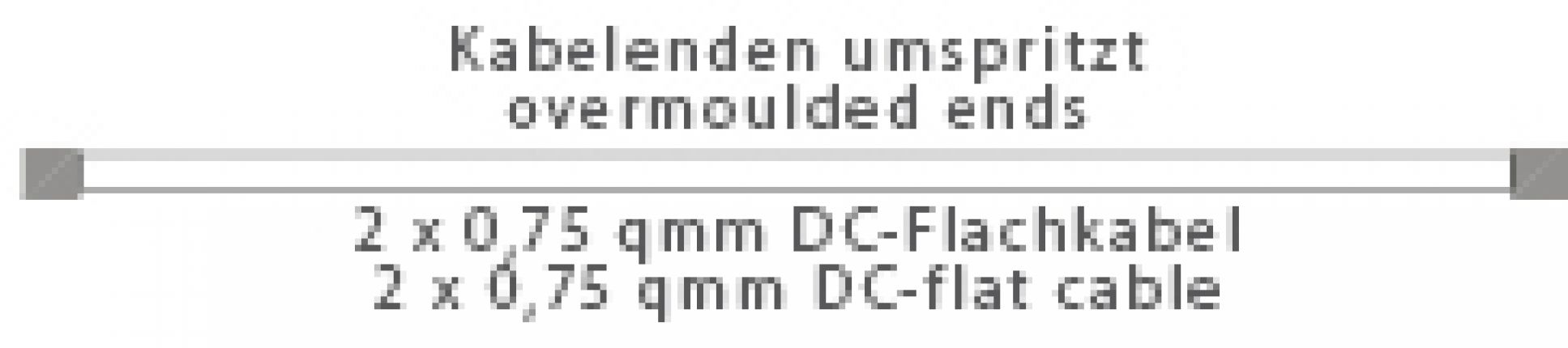 Platt kabel 2x0.75 DC - 417329.001 - Anslutningskabel