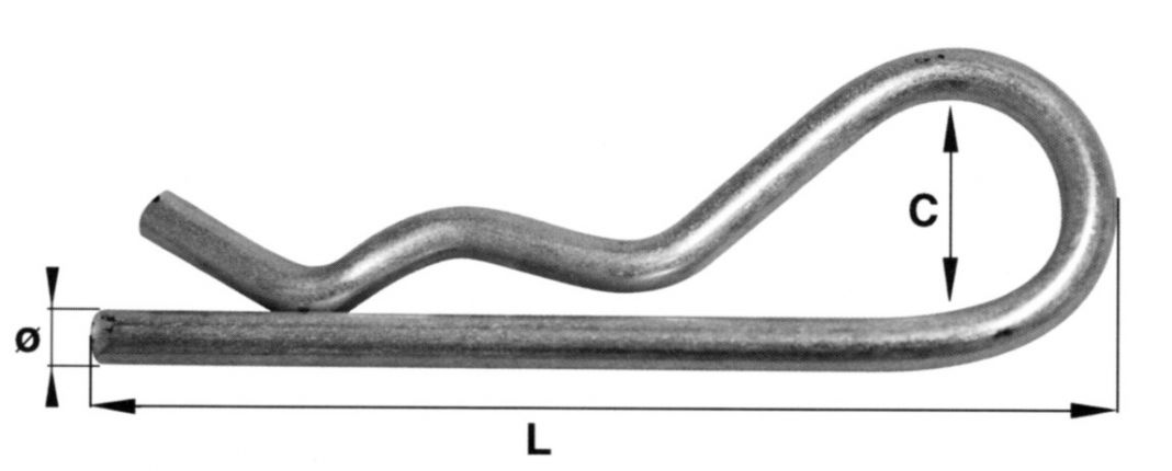Fjäderkutter - 407808.003 - Linch pin / Spring cotter pin